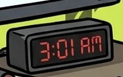 Digital desk clock stuck at 3:01 AM
